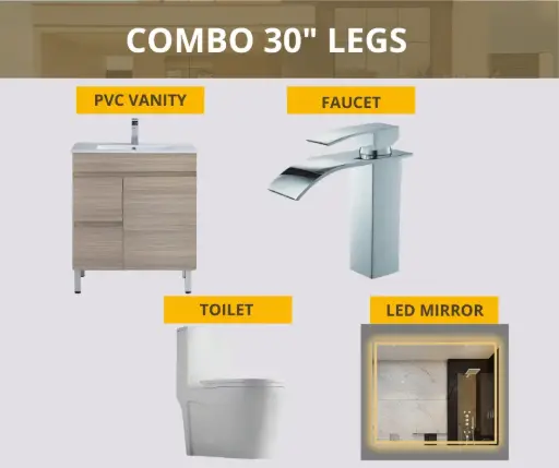 Combo 30 pulgadas con patas